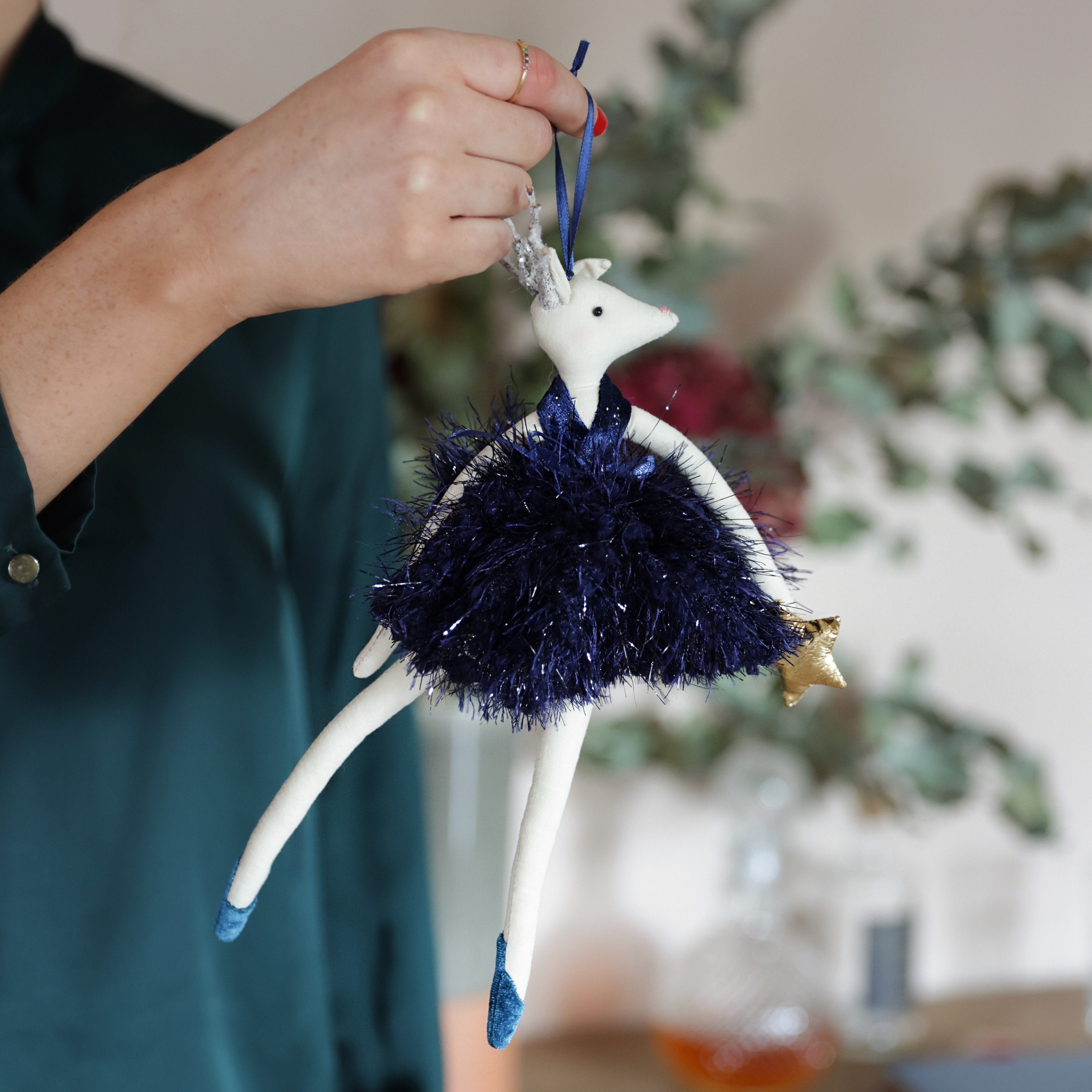 Marine Dancing Reindeer Doll Décoration Suspendue