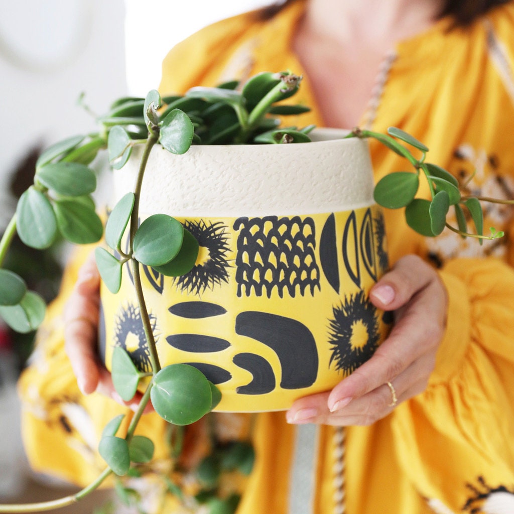 Großer Keramik Sonnenschein Über pflanz H15cm | Etsy