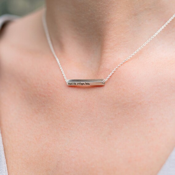 Personalised Sterling Silver Horizontal 