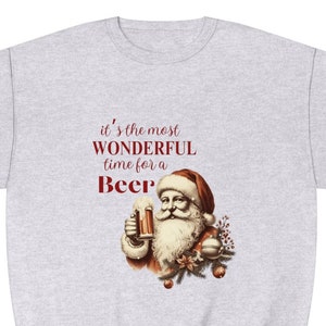 Lustiges Weihnachtsmann Bier Weihnachten Sweatshirt: Urlaub Rundhalsausschnitt