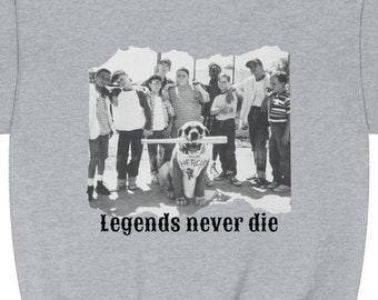 Sudadera de cuello redondo "Las leyendas nunca mueren" de The Sandlot: película de béisbol retro