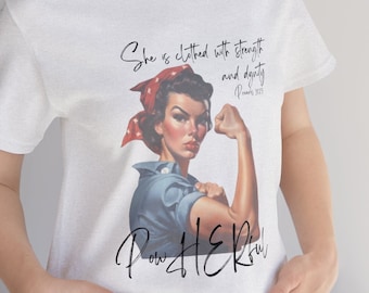 Vintage Sprüche 31 Frauen-T-Shirt: Bekleidet mit Stärke