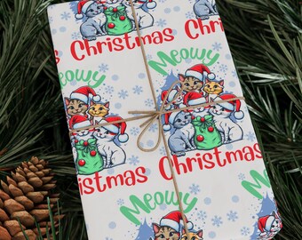 Katze Weihnachten Geschenkpapier, Wrap, Tierliebhaber