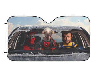 Deadpool Wolverine Auto Sonnenblende: Lustiges Auto Accessoire Geschenk