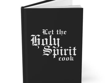 Gebetstagebuch zum Heiligen Geist, Schwarz-Weiß, Geschenk für Schriftsteller. Gebundenes Notizbuch mit mattem Einband, 150 linierte Seiten.
