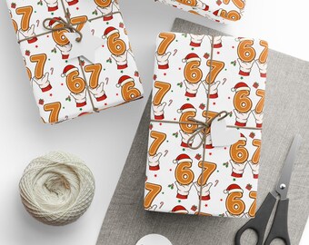 Weihnachtsgeschenkpapier, '67' Muster, festliche Geschenkverpackung