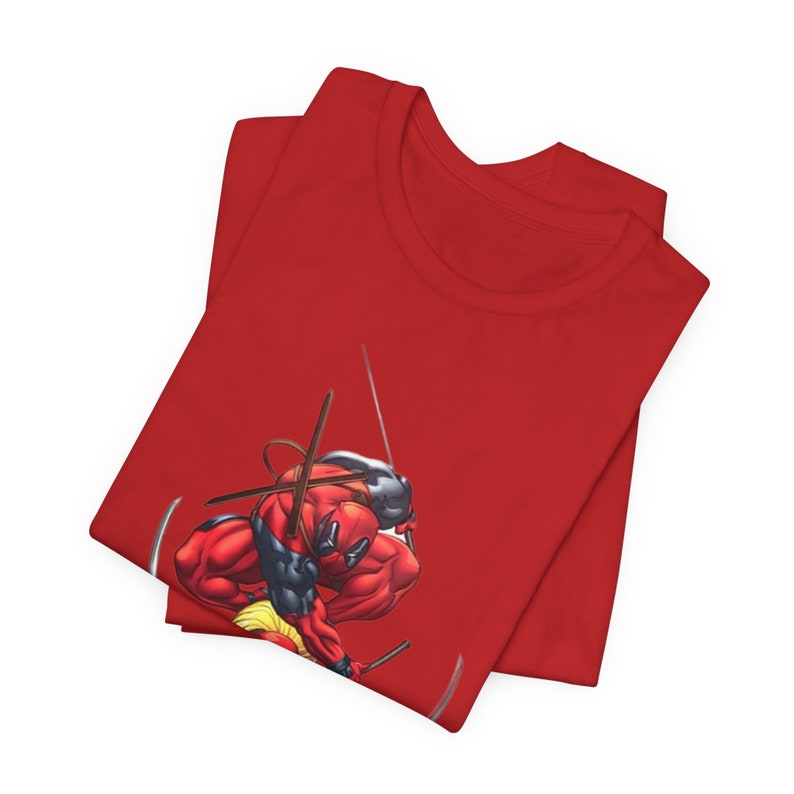 Deadpool Multiverse T-Shirt: Funny Comic Unisex Crewneck Red