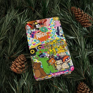 90s Cartoon Gift Wrap, Nostalgic Fine Art Paper, Matte or Glossy image 7