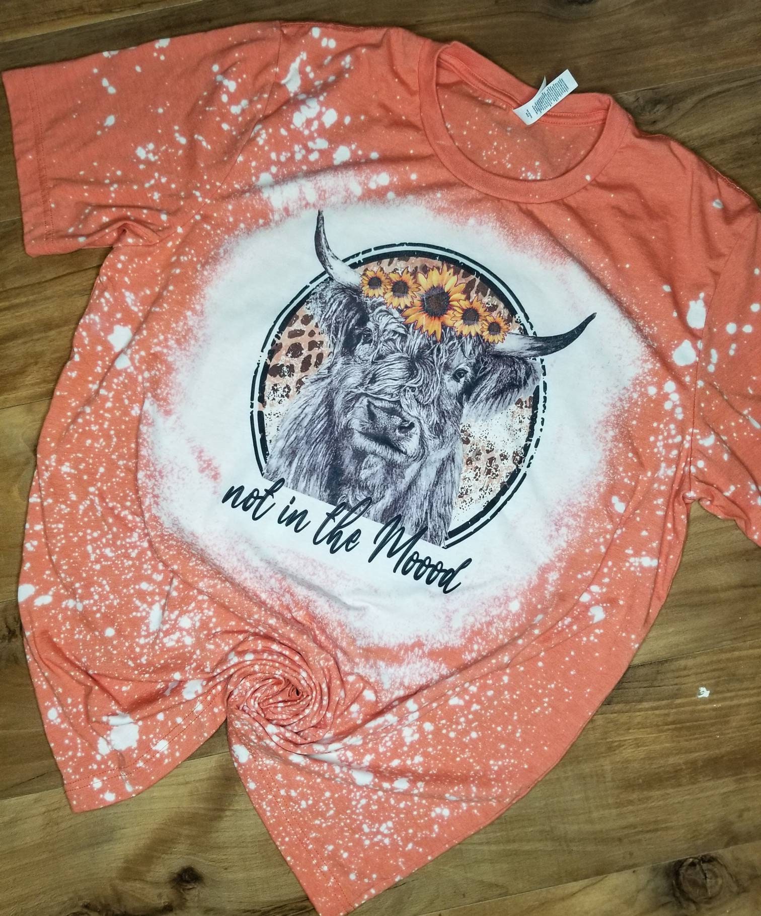 cow print bleached shirt