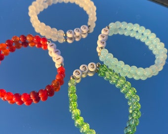 Angel Number Crystal Bracelets, Gemstone Bracelets, Beaded Bracelets