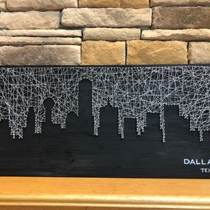 Dallas, Texas City Skyline String Art - Or Any City You Choose!