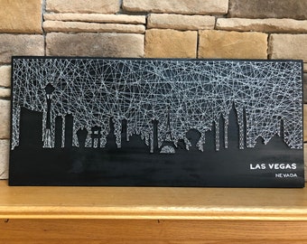 Las Vegas, Nevada City Skyline String Art - Or Any City You Choose!