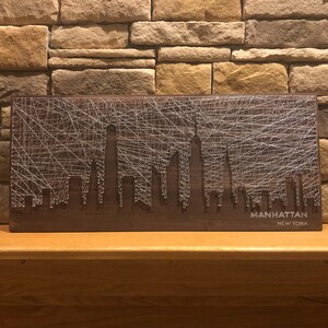 Manhattan, New York City Skyline String Art - Or Any City You Choose!