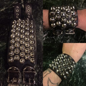 Cone studded punk bracelet