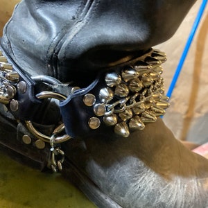 Demon in Chains Bootstrap | SEXMAN LEATHER chain and cone stud leather bootstrap