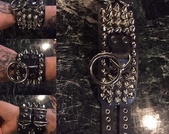 Five-Row Studded Leather Bondage Bracelet | SEXMAN LEATHER