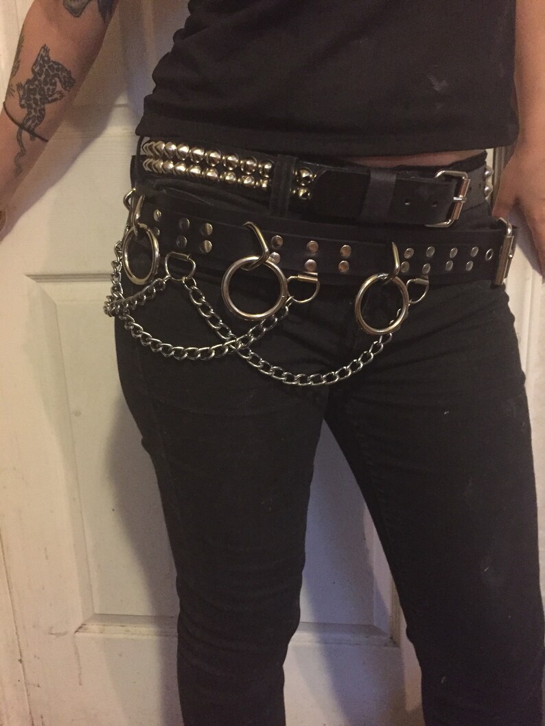 Bondage Belt With Chains Etsy