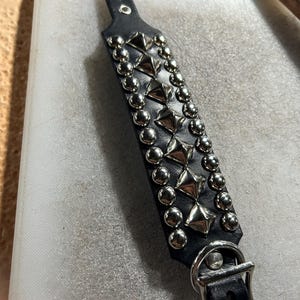 Renagade Cuff | SEXMAN LEATHER Leather Cuff With Small Dome Studs and Pyramid Studs