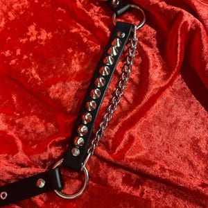 One-Row Cone Studded Leather Bootstrap | SEXMAN LEATHER