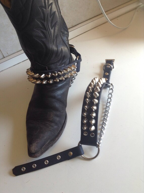 studded bootstraps