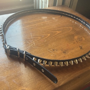 One-Row Tall Cone Studded Leather Belt | SEXMAN LEATHER