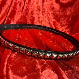 One-Row Pyramid Studded Leather Belt | SEXMAN LEATHER