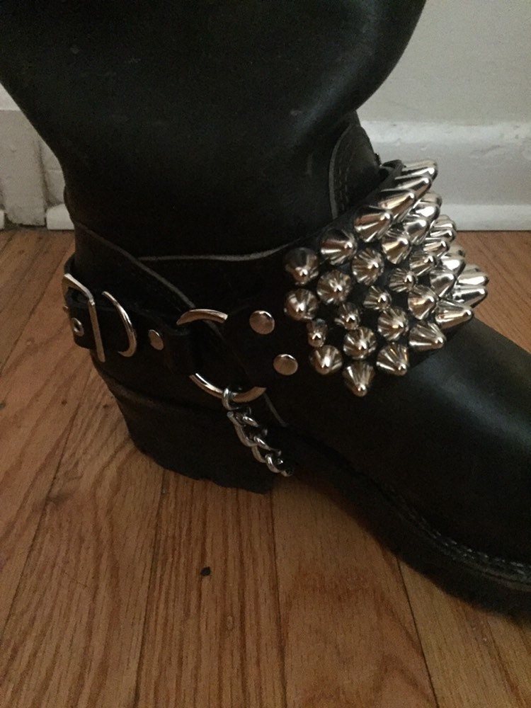 Demon Bootstrap | SEXMAN LEATHER Cone Stud Leather Bootstrap - Etsy