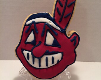 Chief Wahoo Cleveland Indians Cookies