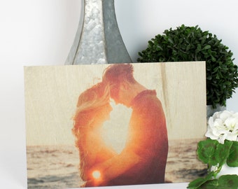Anniversary Photo on Wood Gift, Wood Print, Wood Photo Picture, Personalized Print On Wood, Photo To Wood, Wood Picture, Printed On Wood