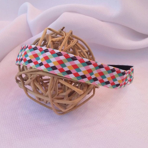 Non Slip Headband Braided Multi Color Triangles Weaved  display picture 1
