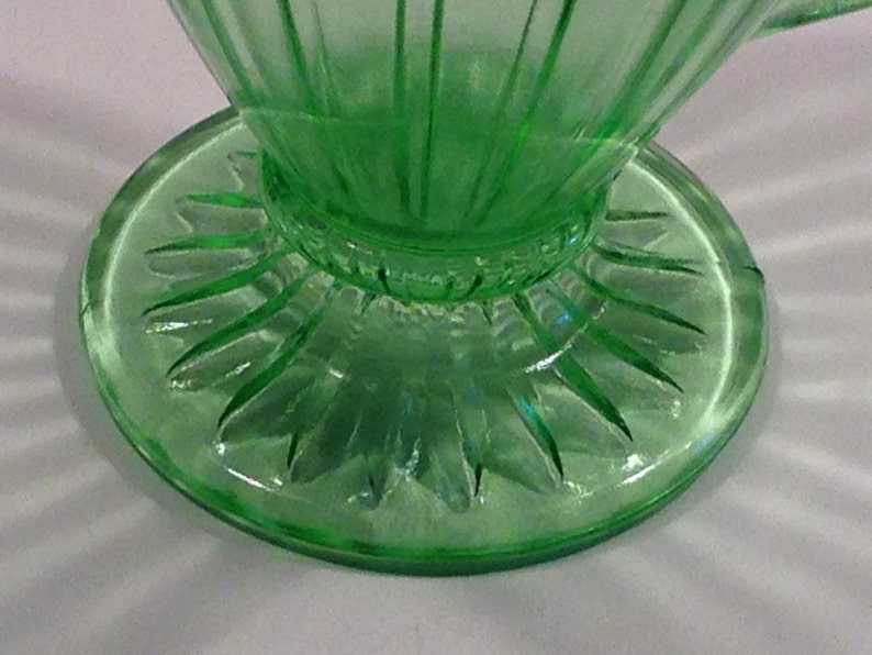 Vintage Uranium Glass Sugar and Creamer Set From the Etsy