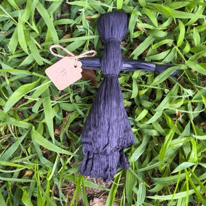 Black Corn Husk Doll Fall Crafting 11