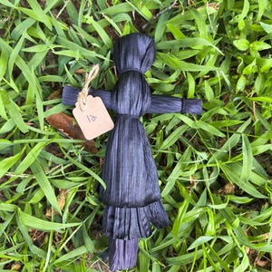 Black Corn Husk Doll Fall Crafting 12