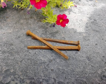 Hand-forged Vintage Iron Coffin Nails pkg of 5