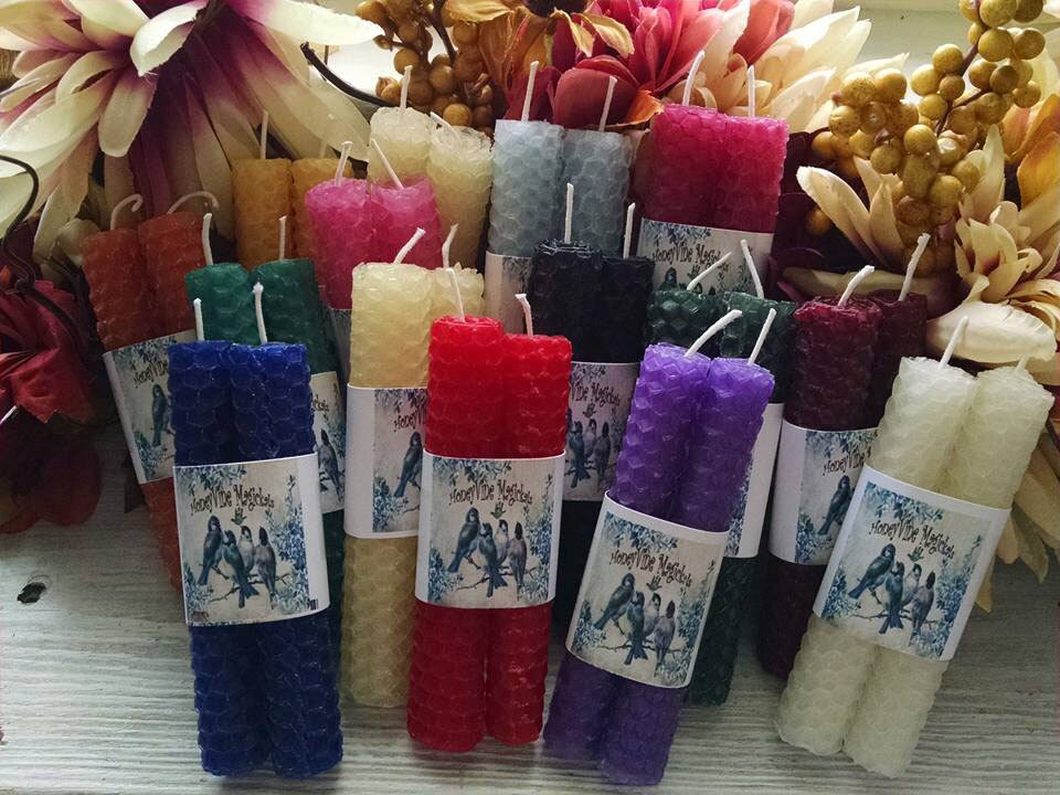 2 Beeswax Mini Spell Candles Chime Candles Prayer Candles Etsy