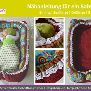 Babynest sewing instructions, also twins, triplets image 1