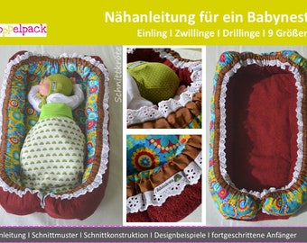 Babynest Nähanleitung, auch Zwillinge, Drillinge