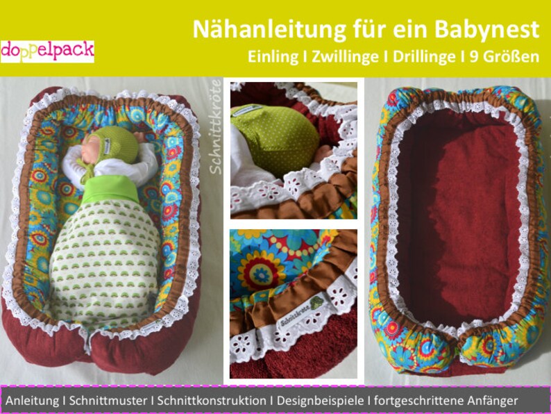 Babynest sewing instructions, also twins, triplets image 1