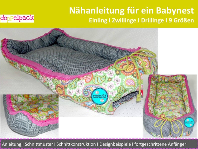 Babynest sewing instructions, also twins, triplets image 3