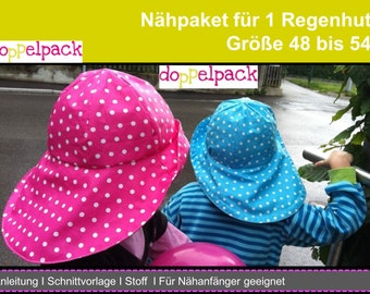 Nähpaket, Nähset Regenhut zum Wenden DIY