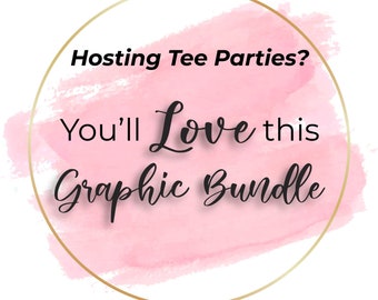 Grafiki na imprezę Tee Party - 25 zdjęć na posty na imprezę Tee Party - Różowe i złote szablony akwarelowe w kształcie okręgu