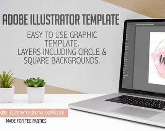 Grafika na imprezę Tee - całkowicie edytowalny szablon Adobe Illustrator - różowe i złote szablony akwarelowe