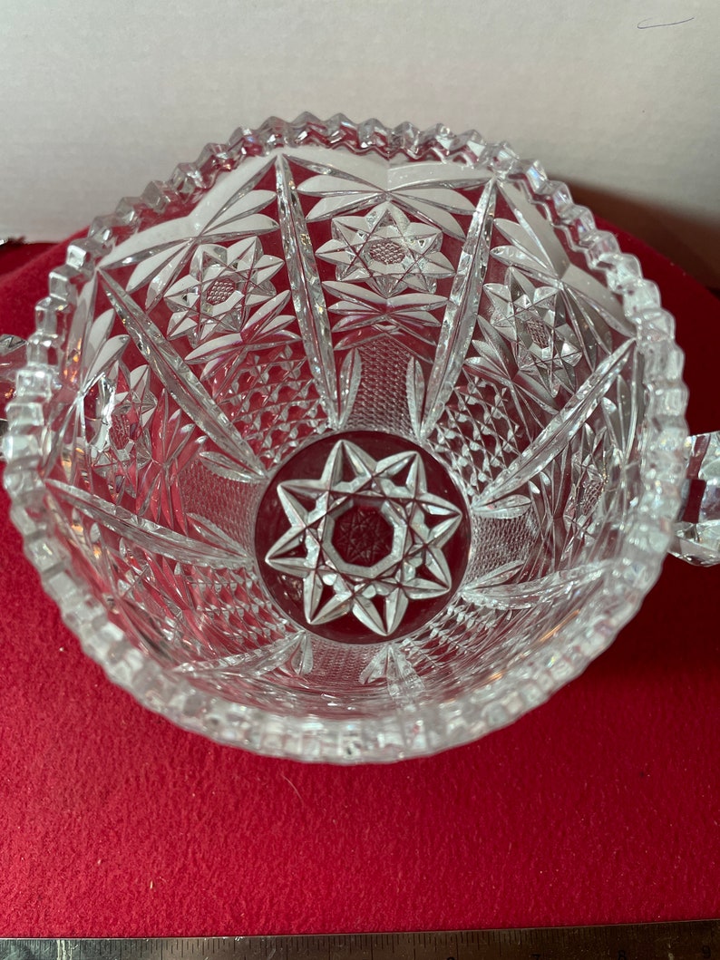 Vintage Lead Crystal Pressed Glass Ice Bucket Etsy