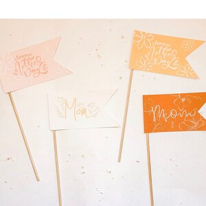 Etichetta regalo per la festa della mamma, bandiera con gagliardetto stampabile, per confezione regalo per la neo mamma, biglietto da donna per lei