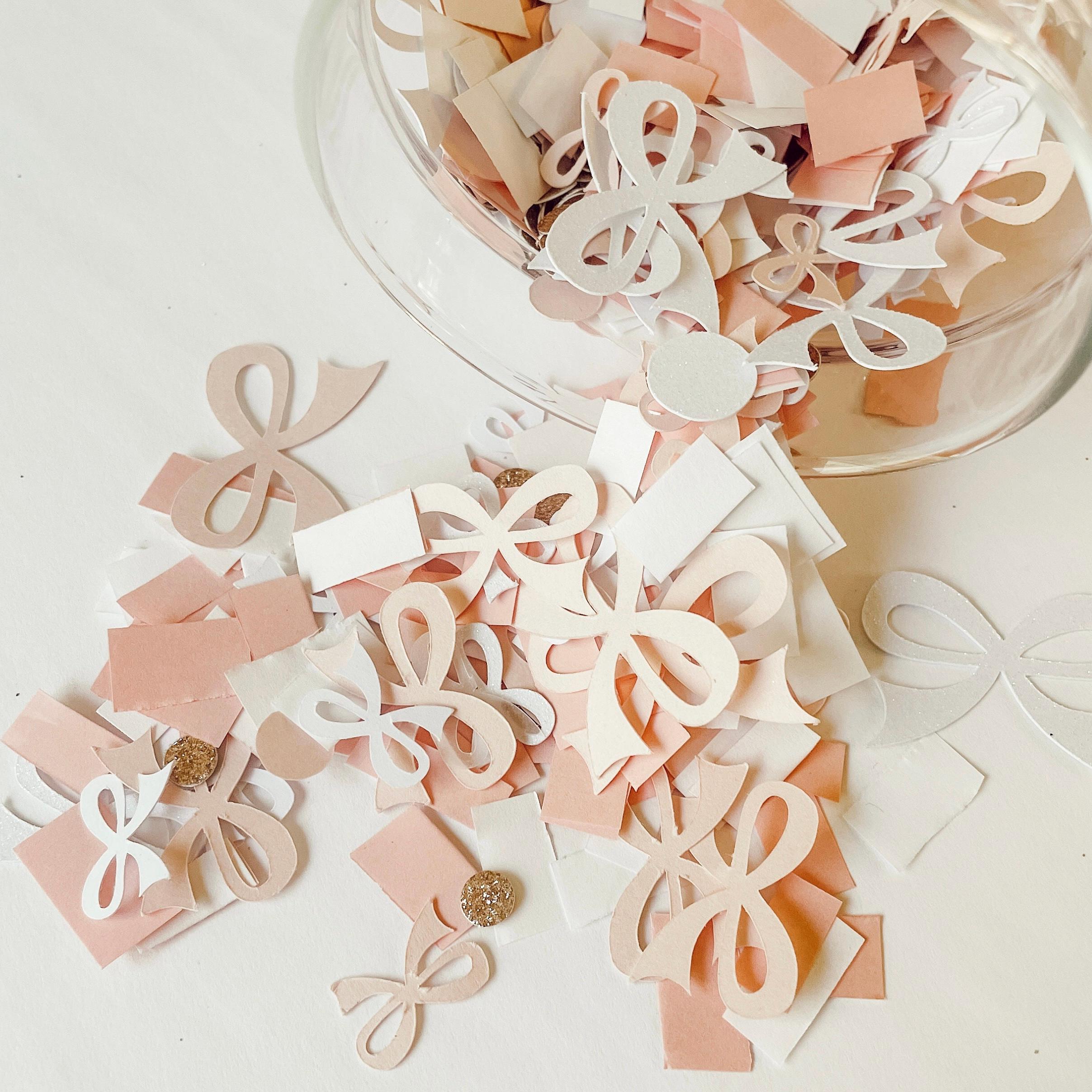 Pink Bow Baby Shower Theme Girl Confetti Mix Coquette Bow Birthday ...