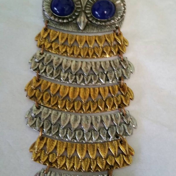 Vintage Goldette Owl Pendant