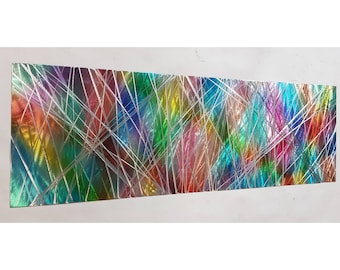 Modern Abstract Contemporary Metal Wall Art 3D Effect by R - Etsy UK