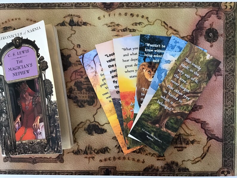 chronicles of narnia the magicians newphew bookmarks etsy