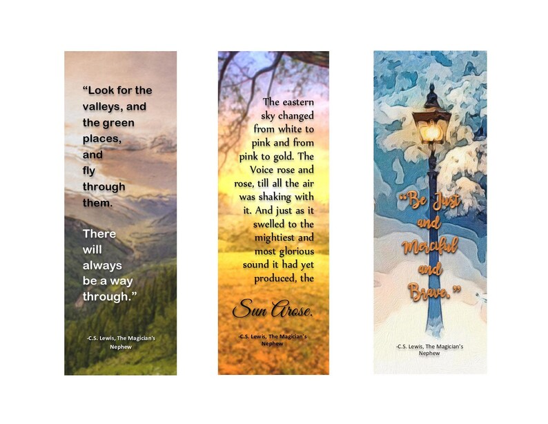 chronicles of narnia the magicians newphew bookmarks etsy