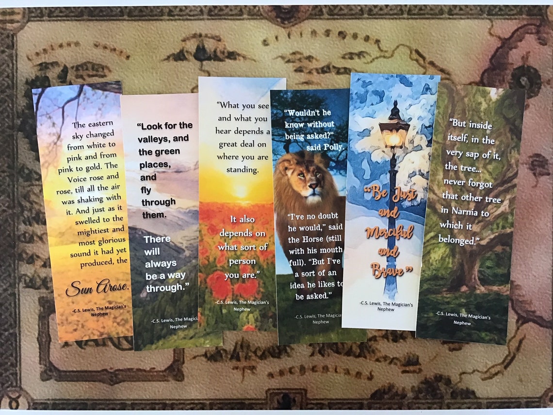 chronicles of narnia the magicians newphew bookmarks etsy